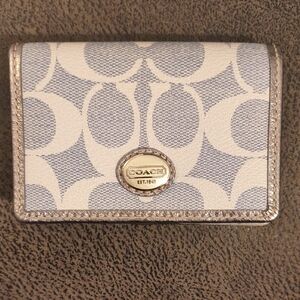 Coach Vintage Blue and White Wallet
